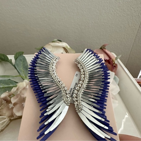 Mignonne Gavigan Madeline Purple Silver Earrings NWT - Picture 5 of 12